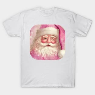 Retro Vintage Pink Santa Claus T-Shirt